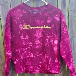 Multicolored burgundy Champion sweatshirt